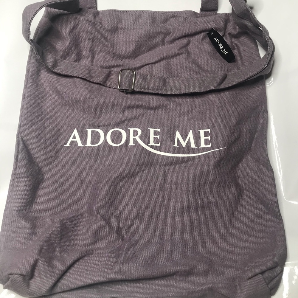 NWT Adore Me Canvas Purple Tote